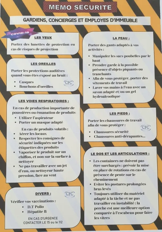 Les risques des gardiens et employés d'immeuble